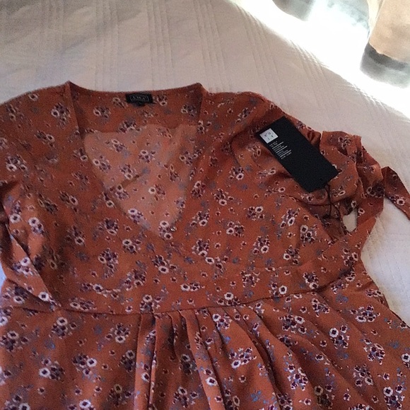 Floral Rust Dress - Picture 2 of 9